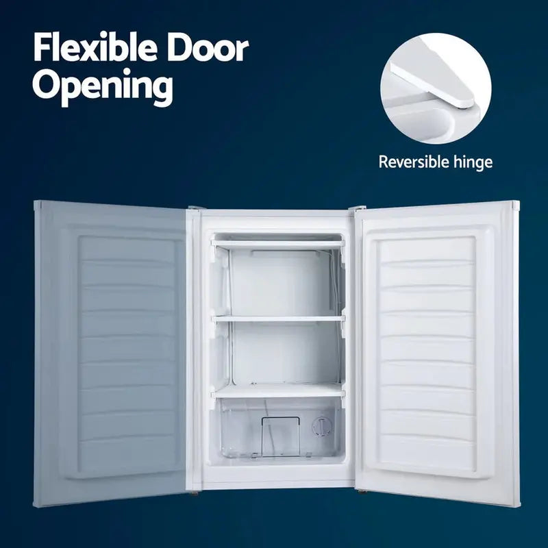 Devanti Upright Freezer 81-Liter White - 50.5cm x 52.5cm x 83cm
