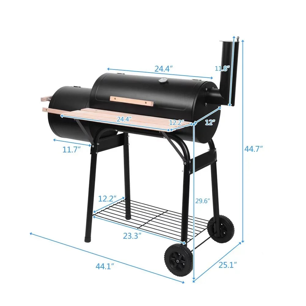 SalonMore Outdoor Charcoal Barbecue Grill - 44.1in x 25.1in x 44.7in