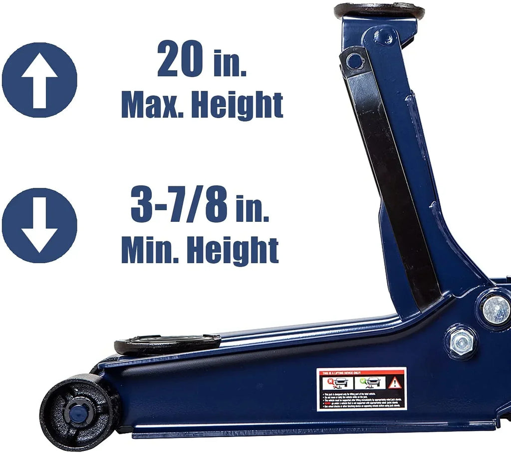 TCE Low Profile Hydraulic Floor Jack, Blue, 4 Ton - W847U