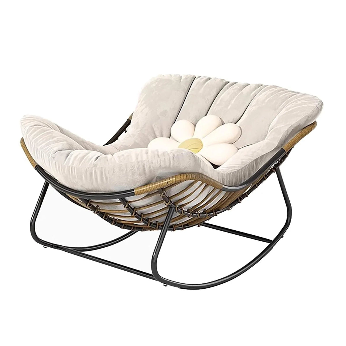 Outdoor Rocking Chair With Thick Cushion