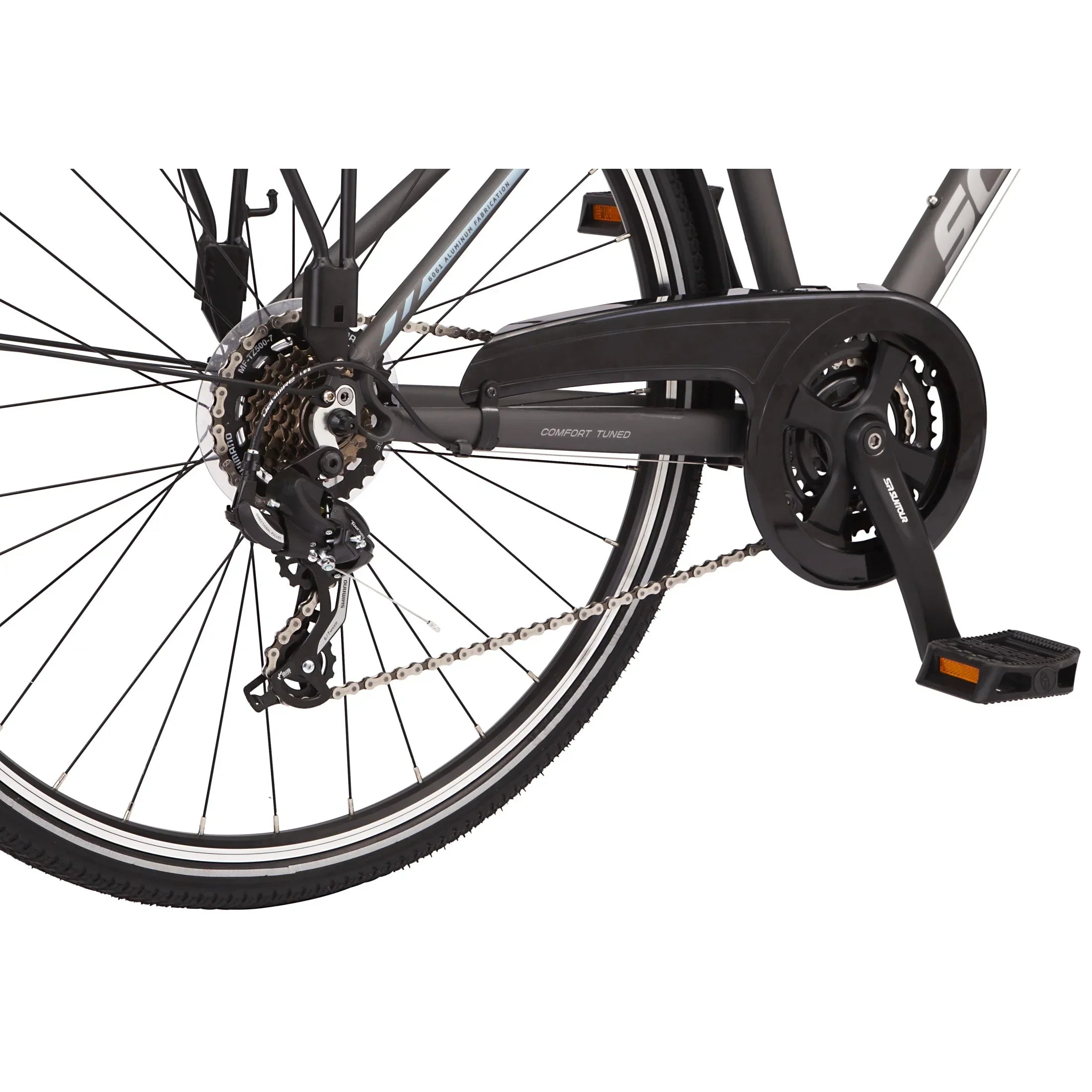 Schwinn Network 6c Hybrid Bike, 21 Speeds, Large 19.5 in Men's Style Frame, 700c Wheels, Grey