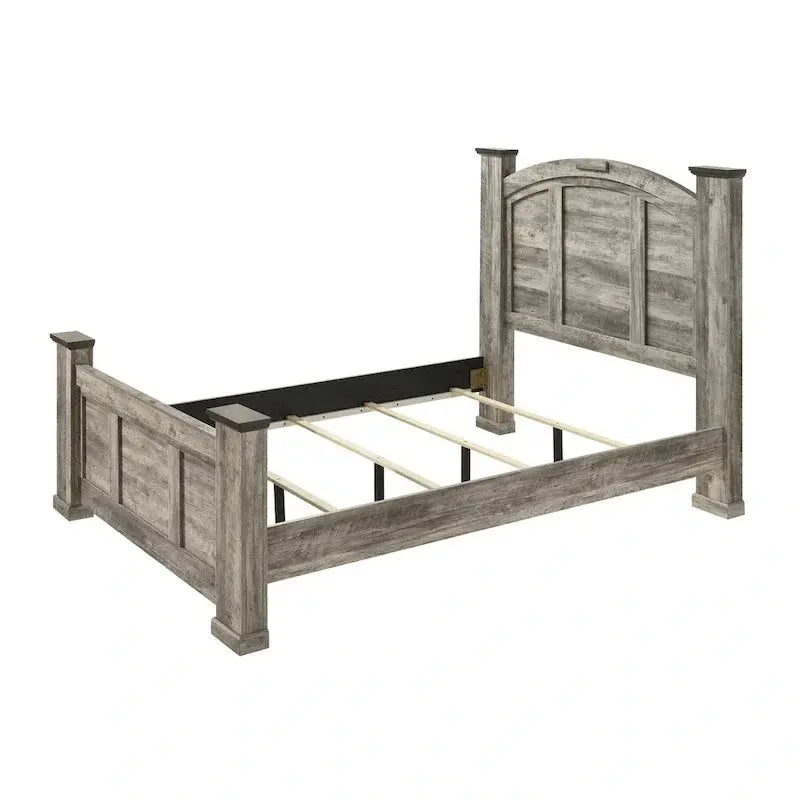 Aimon Rustic Gray 5-Piece Panel Bedroom Set - King Or Queen