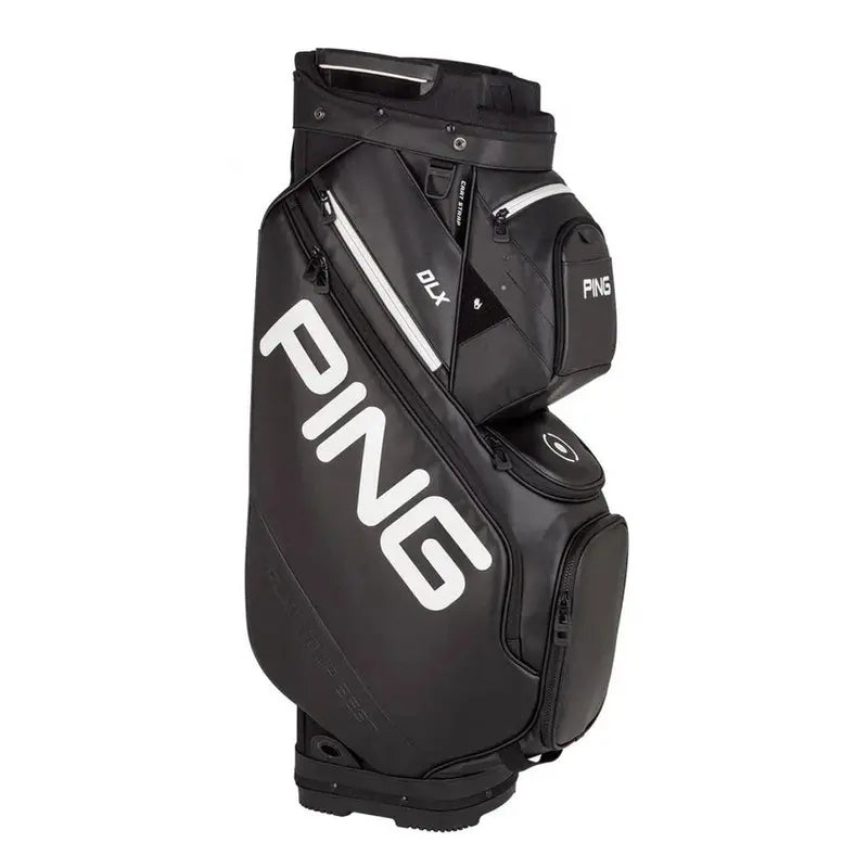 PING DLX Cart Bag, White, 15-Way Top, 15 Pockets - DLX