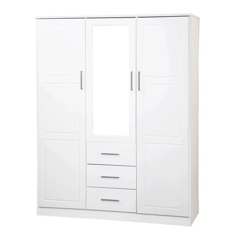 Palace Imports Solid Wood 3-Door Wardrobe Armoire, 56.25in W x 72in H x 20.75in D - Cosmo