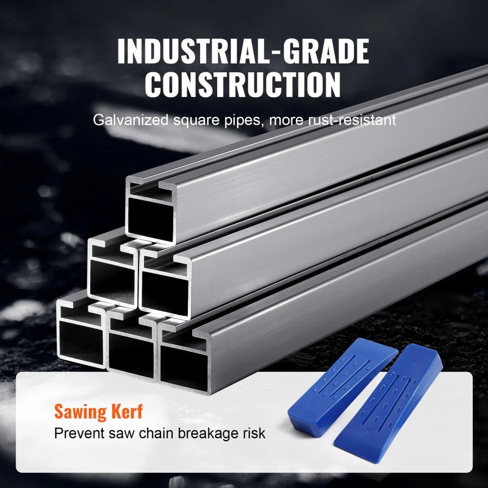 VEVOR Chainsaw Mill, Galvanized Steel, 14-36 in Guide Bar, 0.2-11.81 in Cutting Thickness