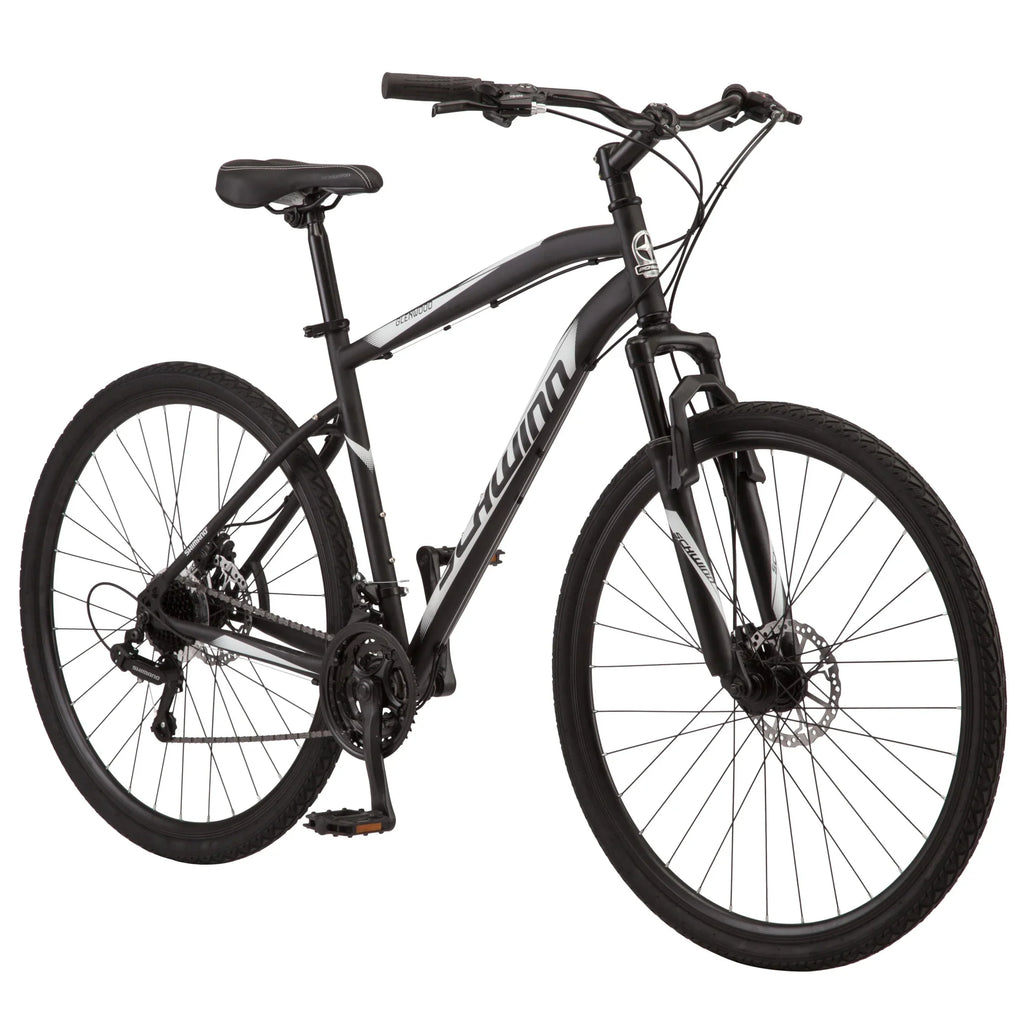 Schwinn Glenwood Men's Hybrid Bike, 700c, 21 Speeds, Black