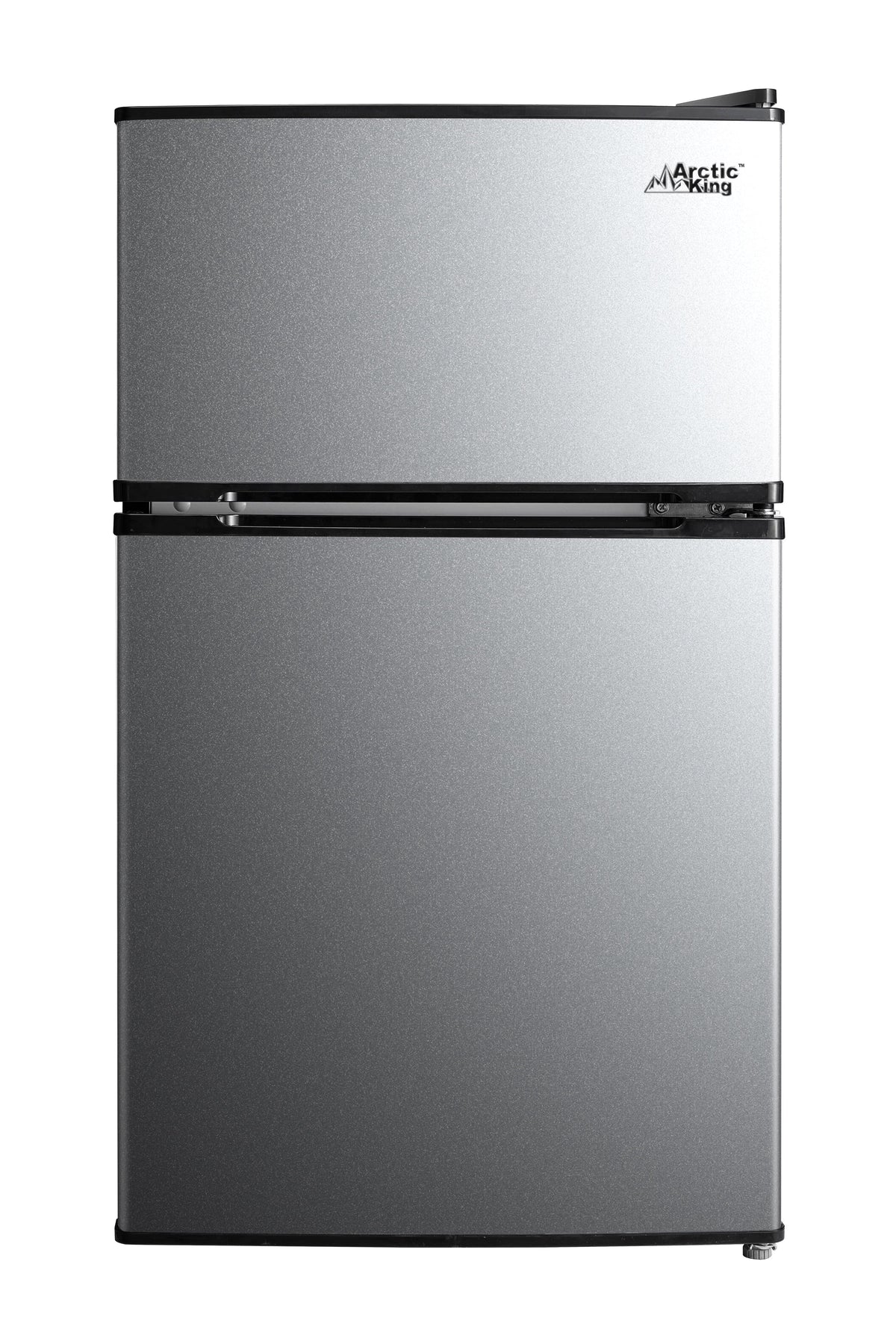 Arctic King Two-Door Mini Fridge With Freezer, 3.2 Cu. Ft., Stainless Steel