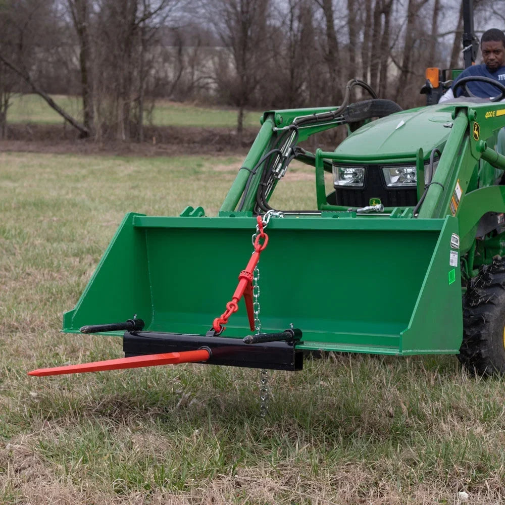 Titan Attachments 43in Hay Bale Spear Attachment With Stabilizer Spears - Conus 2