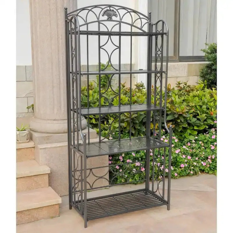 Mandalay 5-Tier Iron Baker's Rack - 67 Inches High x 31 Inches Wide x 16 Inches Deep
