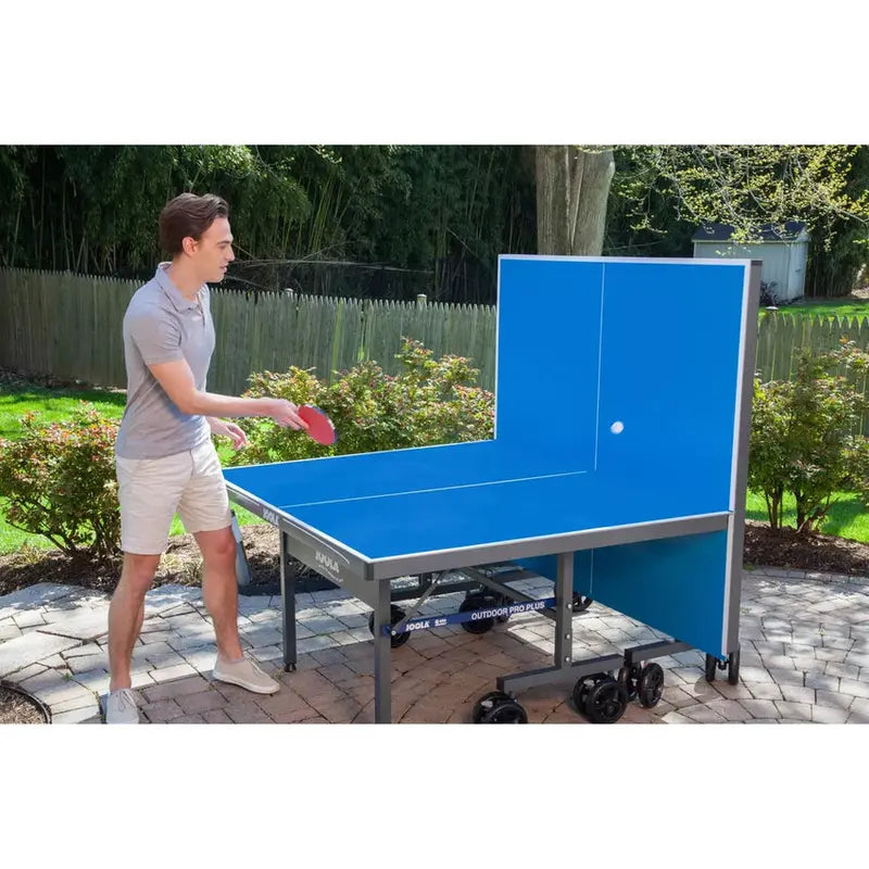 JOOLA Outdoor Table Tennis Table, 9 ft x 5 ft, Aluminum Surface, Foldable - Nova Pro Plus