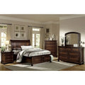 5-Piece Classic Brown Cherry Bedroom Set With Storage Platform Bed