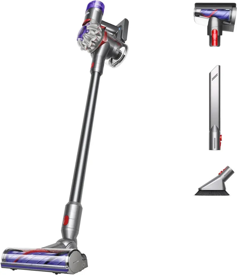 Dyson V8 Cordless Bagless Stick Vacuum Cleaner, Silver/Nickel - SV25