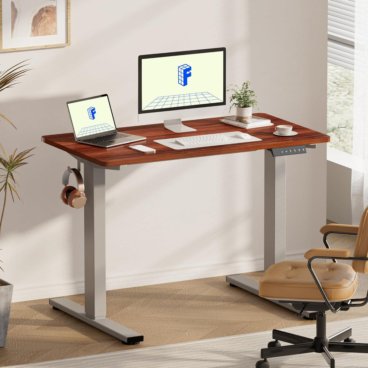 FLEXISPOT Electric Standing Desk With Whole-Piece Desktop - EN1