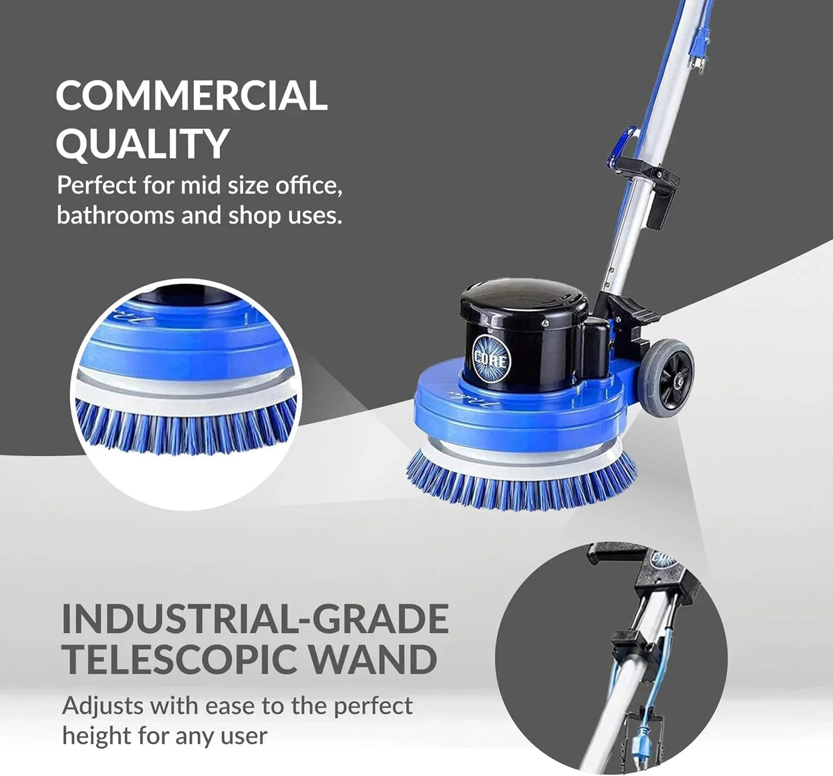 Prolux Core Commercial Floor Polisher Buffer Scrubber Machine With 5 Pads - Core