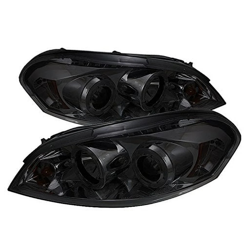 Spyder Projector Headlights With LED Halo, Smoke - Chevy Impala 06-13 / Monte Carlo 06-07