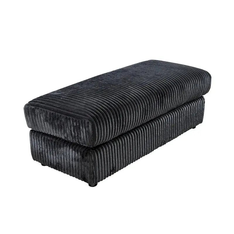 Modular L-Shaped Sectional Sofa, 6-Piece Corduroy Upholstered Configuration