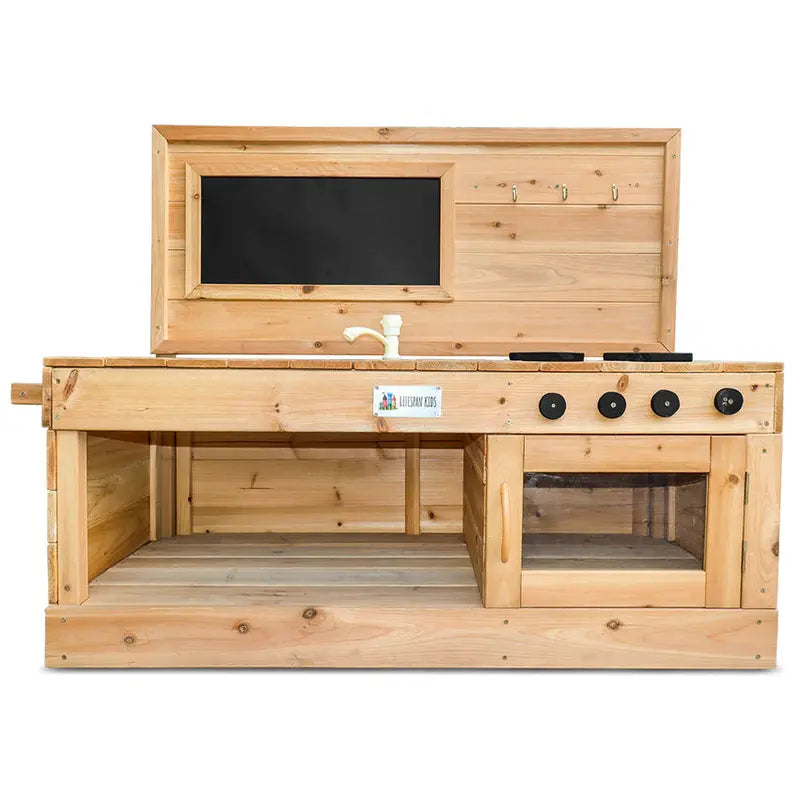 Lifespan Kids Outdoor Play Kitchen With Oven, Sink Tub And 50cm Bench Top Height - Eden
