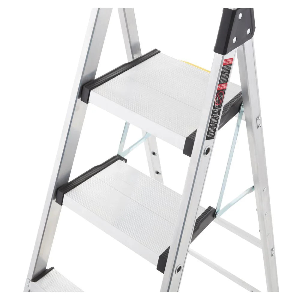 Gorilla Ladders Aluminum Dual Platform Ladder With Project Bucket, 5.5 Ft, 300 Lb Capacity