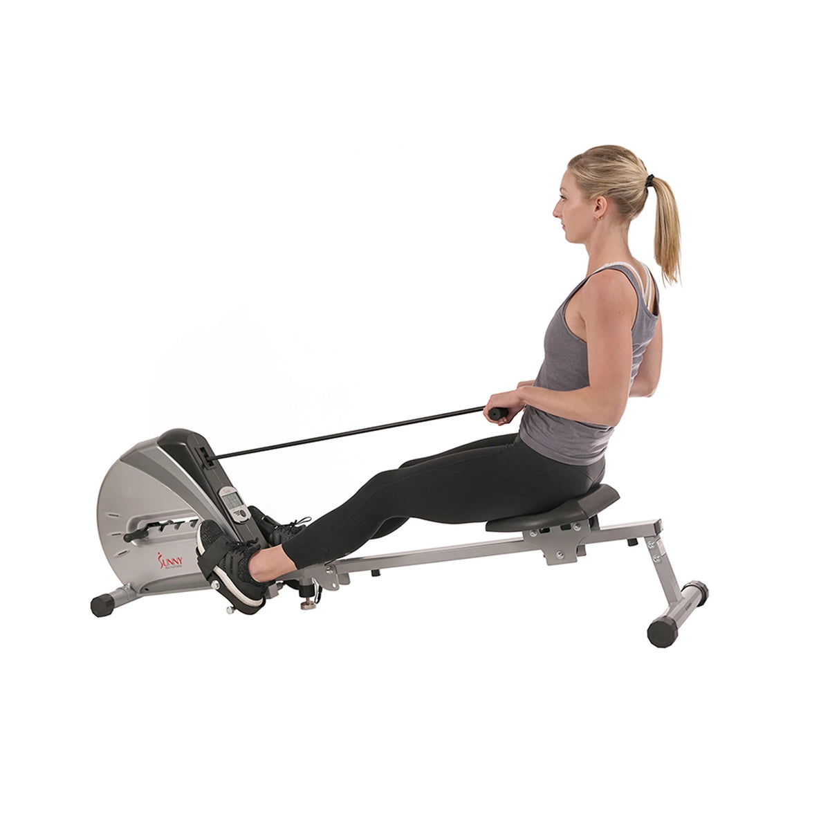 Sunny Health & Fitness Elastic Cord Rowing Machine With LCD Monitor - SF-RW5606