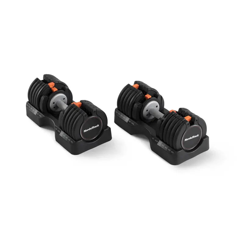 NordicTrack Select-A-Weight Adjustable Dumbbell Set, 55 lb Each