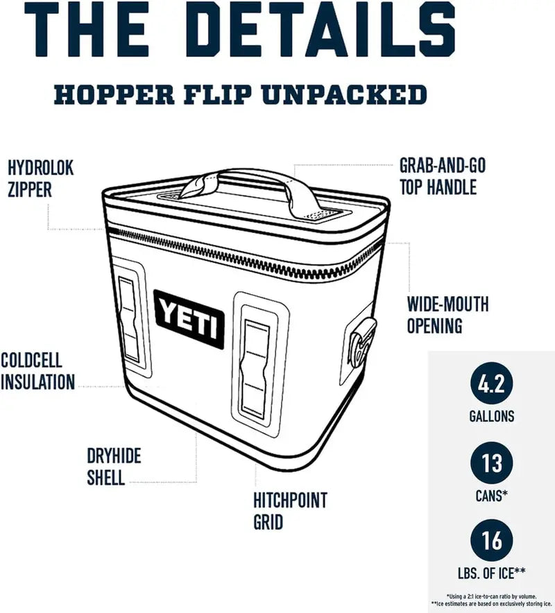 YETI Hopper Flip 12-Quart Portable Soft-Sided Cooler - 18010110002