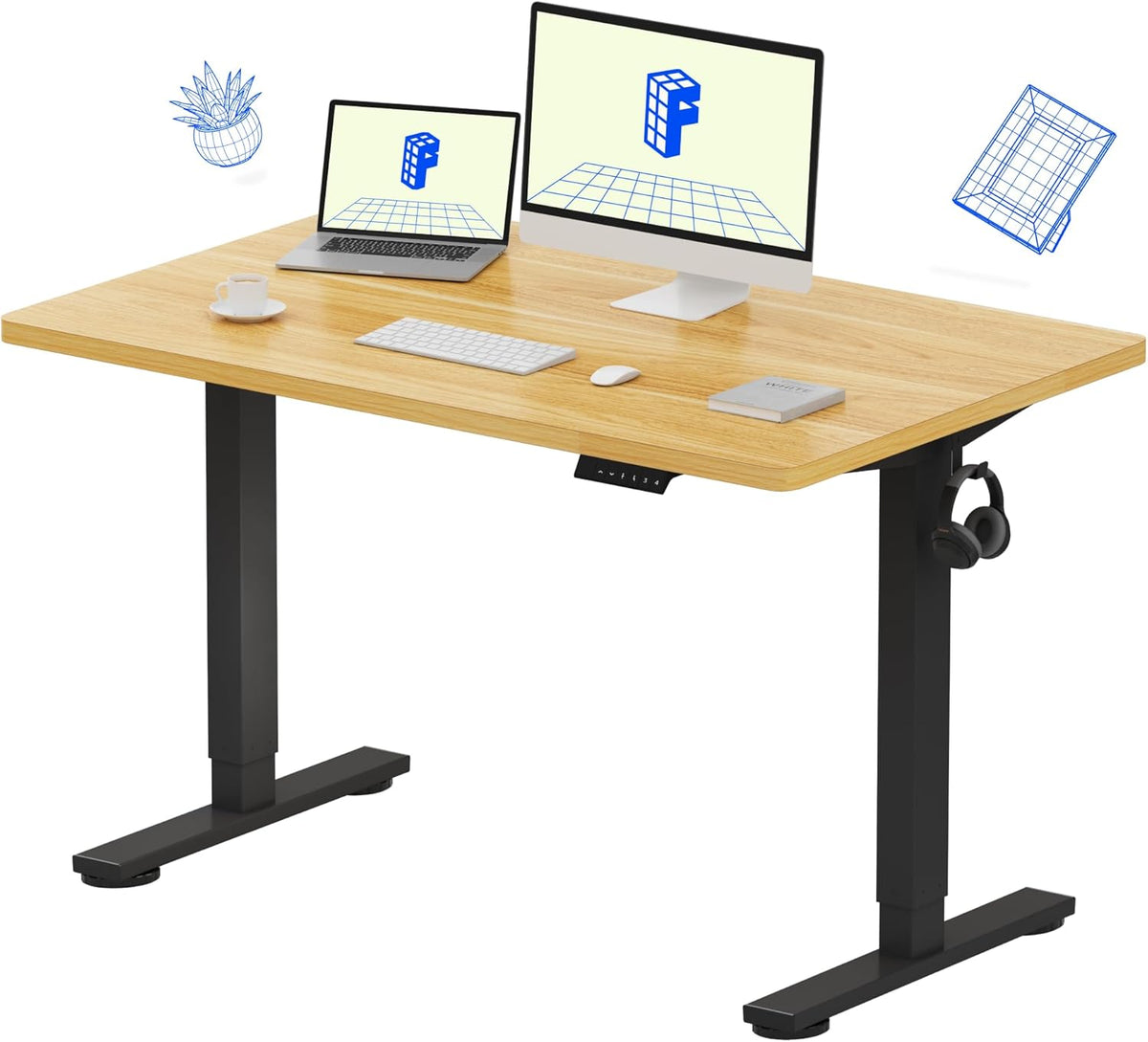 FLEXISPOT Electric Standing Desk With Whole-Piece Desktop - EN1