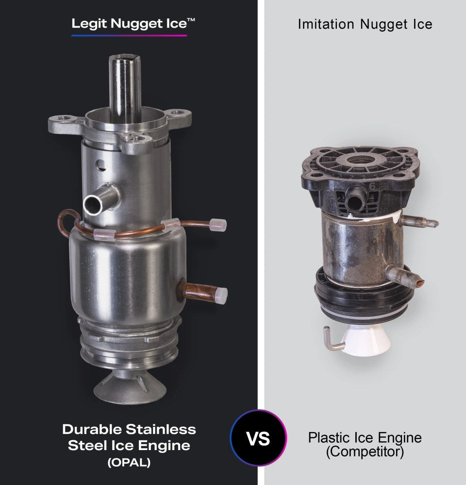 GE Profile Opal 2.0 Ultra Nugget Ice Maker With Scale Inhibiting Filter, Scoop, 38 lbs In 24 Hours, WiFi - Stainless Steel