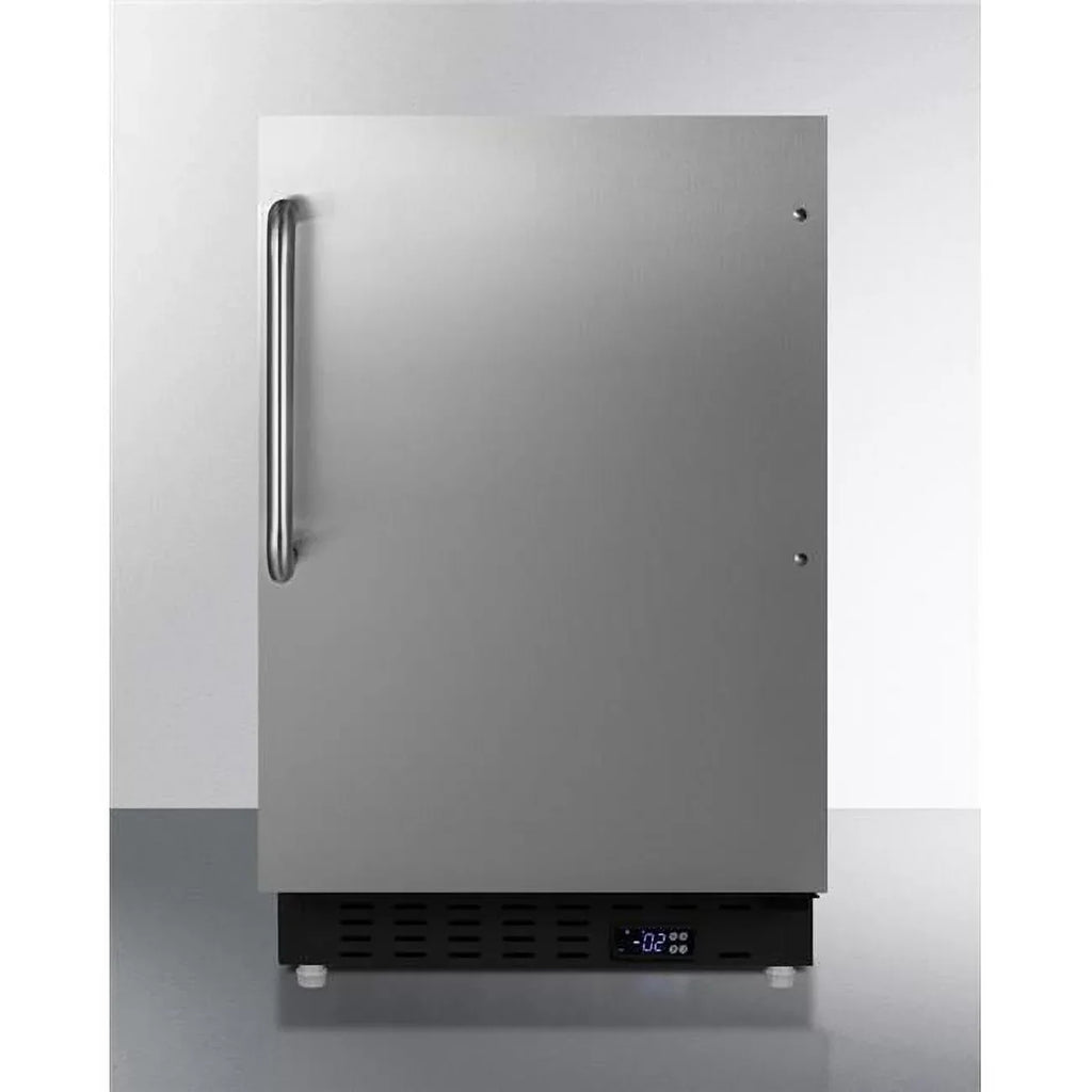 Summit 20 in. Built-In All-Freezer, Stainless Steel & Black - ALFZ37BSSTB