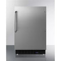 Summit 20 in. Built-In All-Freezer, Stainless Steel & Black - ALFZ37BSSTB