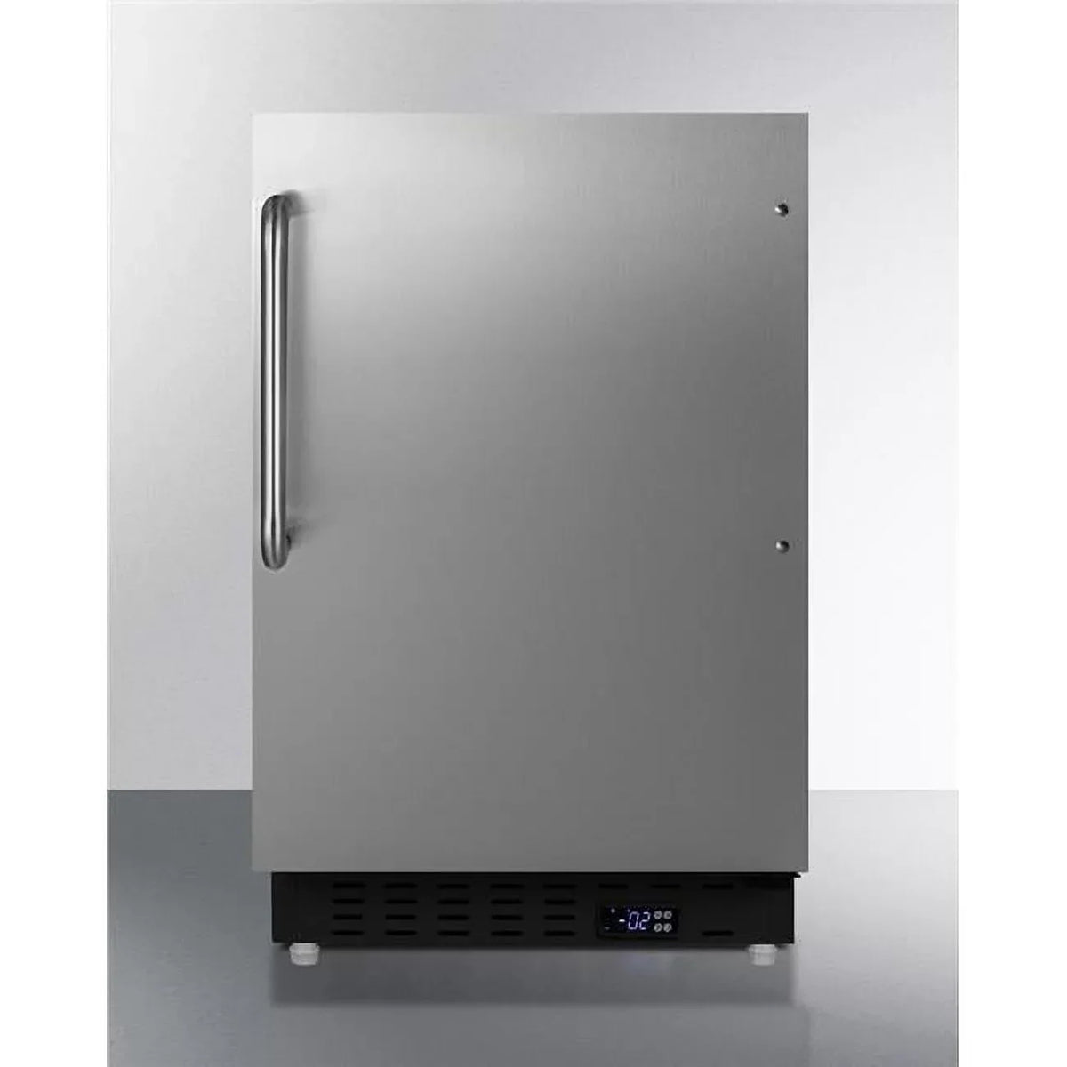 Summit 20 in. Built-In All-Freezer, Stainless Steel & Black - ALFZ37BSSTB