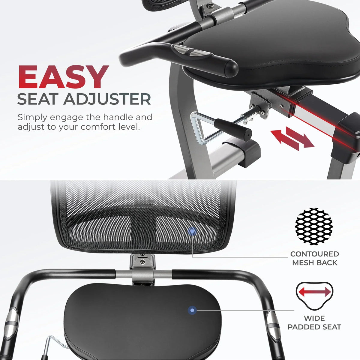 Sunny Health & Fitness Elite Connected Recumbent Cross Trainer Elliptical With Arm Exercisers - SF-RBE420049