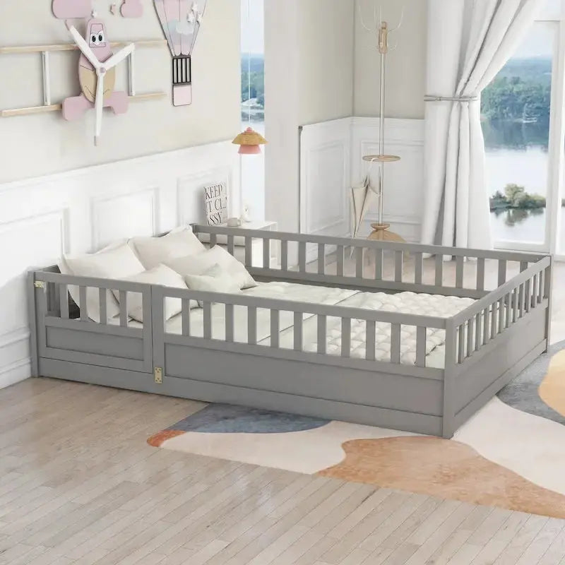 Montessori Toddler Floor Bed - Low-Profile Solid Wood Frame With Support Slats