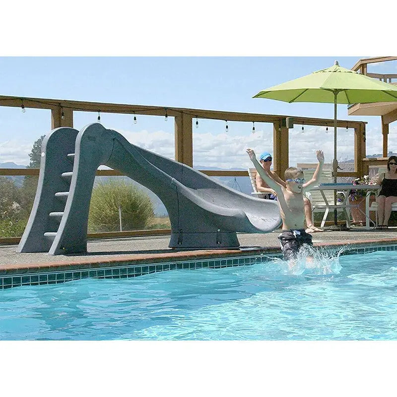 S.R. Smith Cyclone Right-Curve Pool Slide, Gray Granite - 698-209-58124