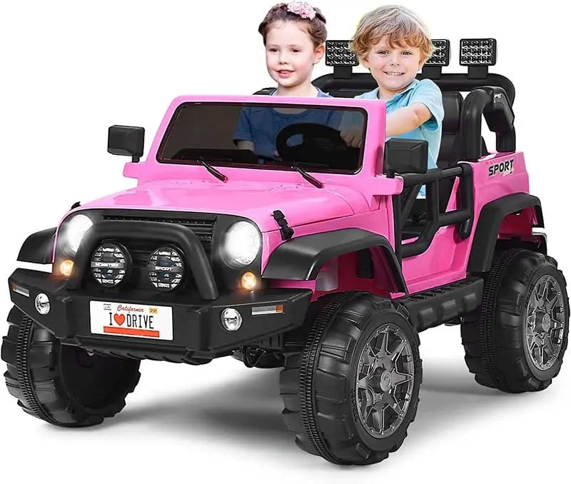 Two-Passenger 12V Electric Ride-On Truck for Toddlers