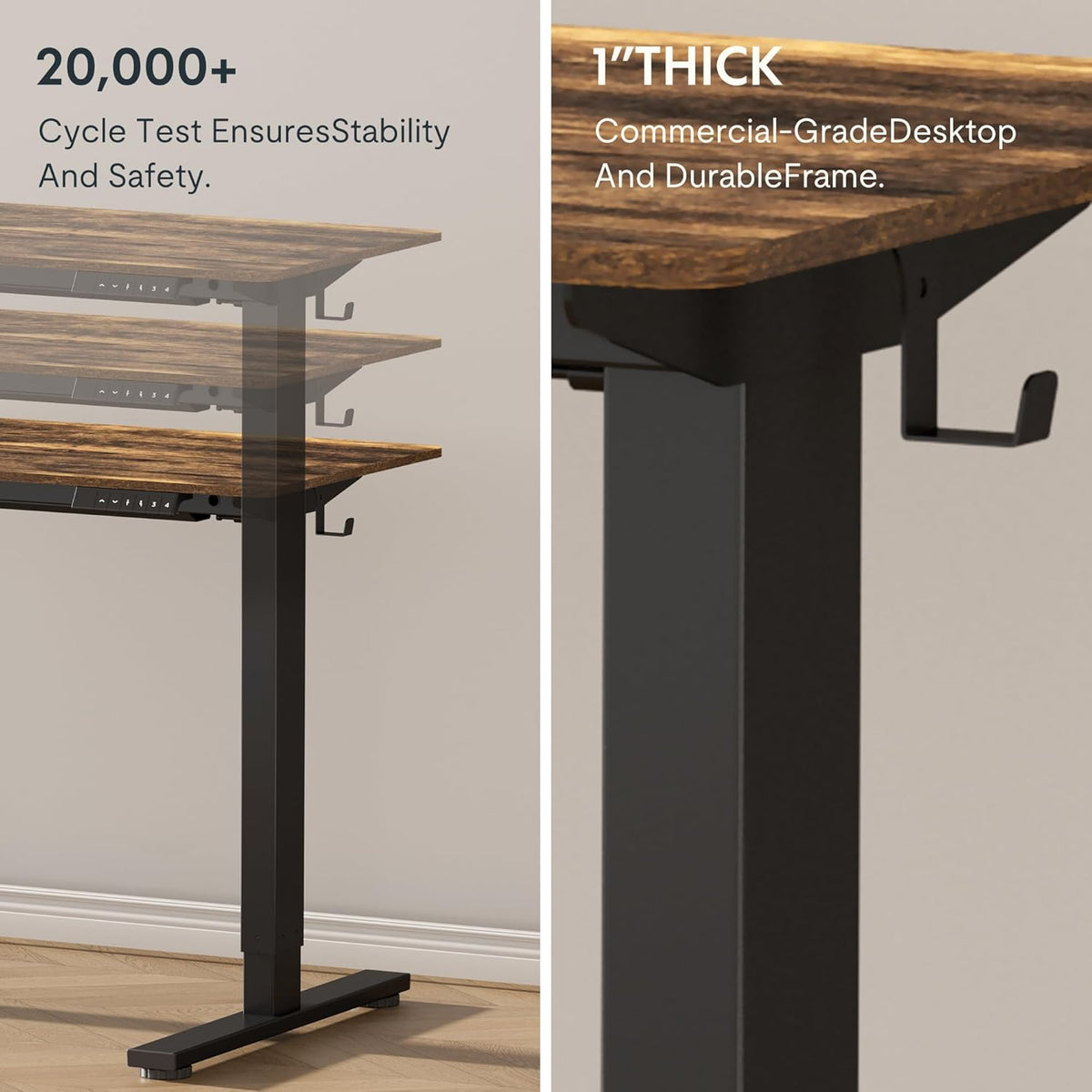 FLEXISPOT Electric Standing Desk With Whole-Piece Desktop - EN1