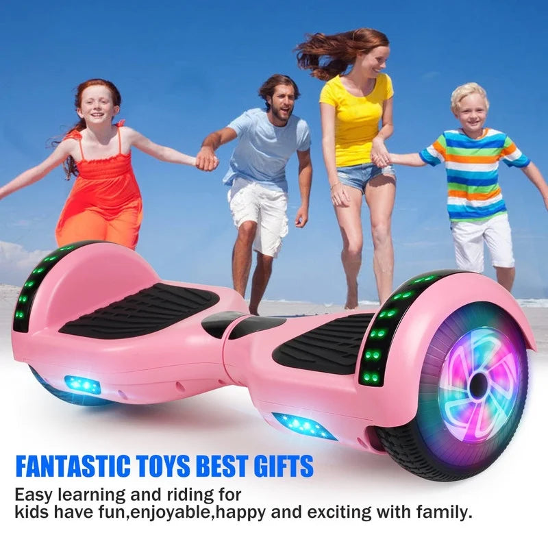 SISIGAD Self-Balancing Electric Hoverboard, Pink, 6.5 inch, 10 Mph