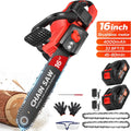 16 Inch 42V Brushless Cordless Chainsaw Kit, 1200W With 2x2000mAh Batteries And 2 Chains