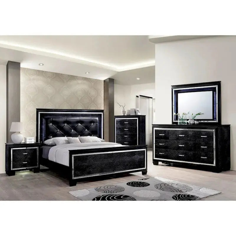 Furniture Of America 9-Drawer Wood Dresser With Mirror - Ruff Crocodile
