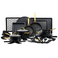 Thyme & Table 32-Piece Non-Stick Cookware & Bakeware Set - Black