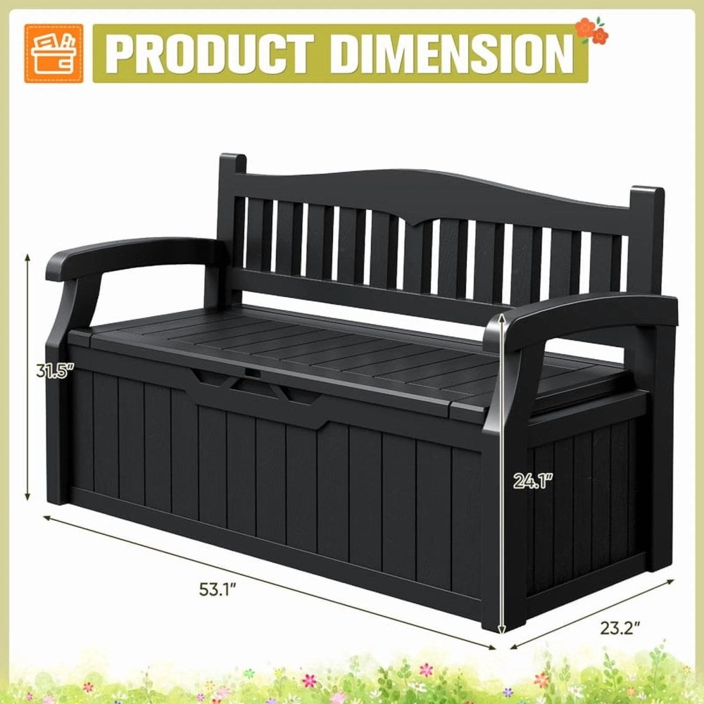 Devoko 82 Gallon Outdoor Storage Bench And Deck Box