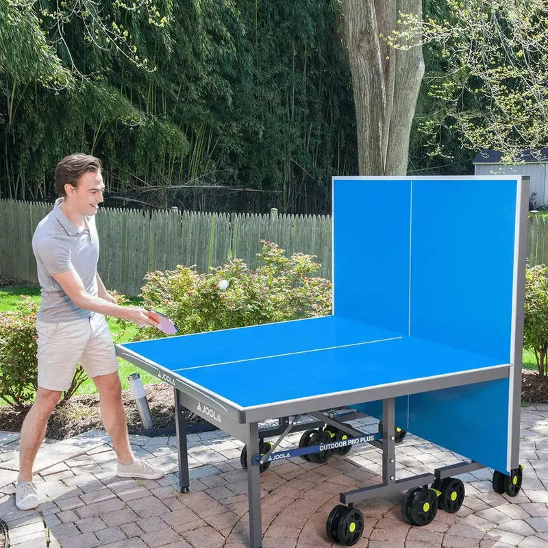 JOOLA Outdoor Table Tennis Table, 9 ft x 5 ft, Aluminum Surface, Foldable - Nova Pro Plus