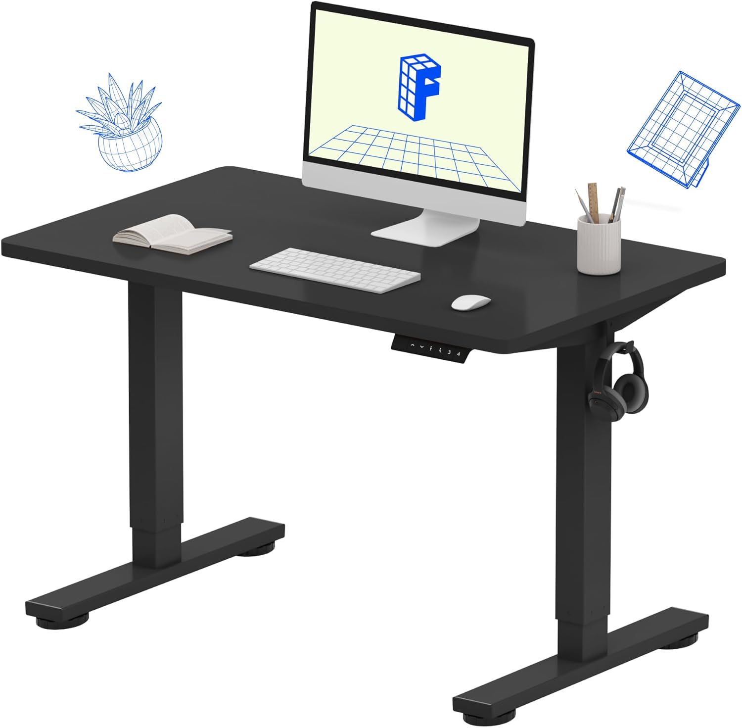 FLEXISPOT Electric Standing Desk With Whole-Piece Desktop - EN1