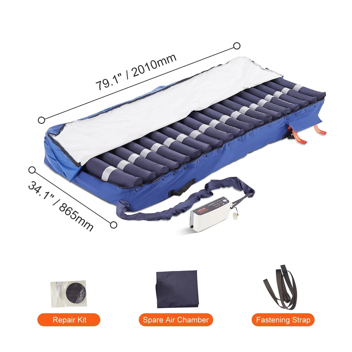 SKYSHALO Alternating Pressure Mattress, Dual-Layer Low Air Loss, 450 Pounds