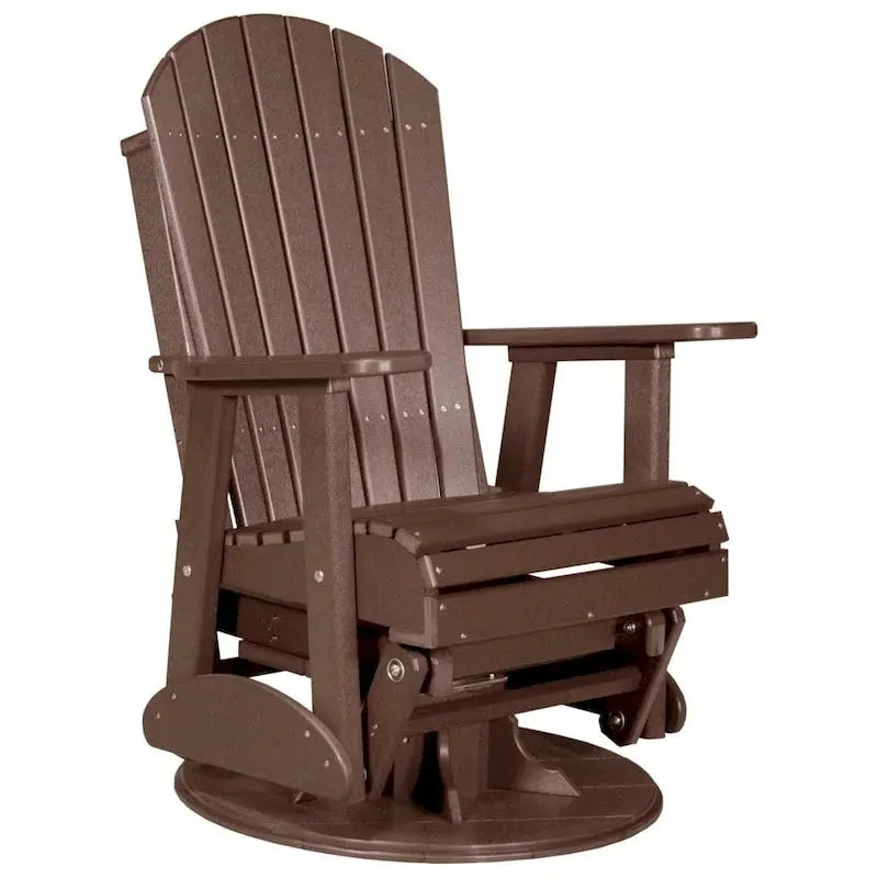 Poly Lumber Adirondack Swivel Glider Chair, 30W x 28D x 44H