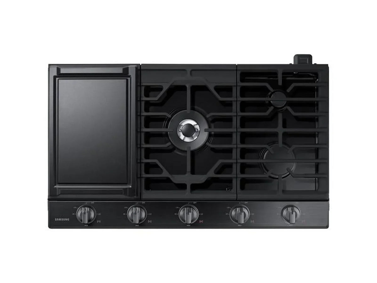 Samsung 36 Inch Black Stainless 5 Burner Gas Cooktop - NA36N6555TG