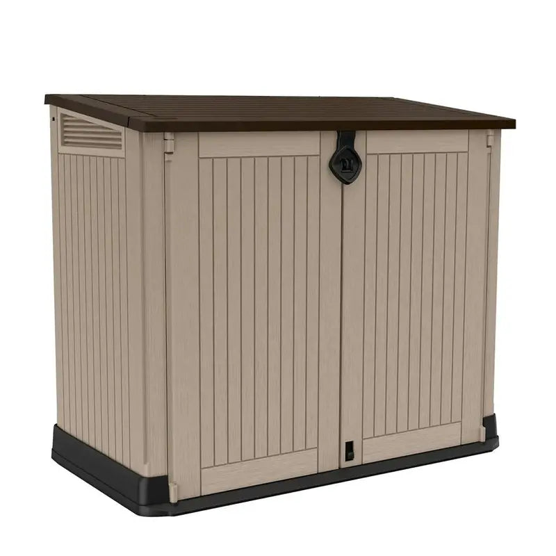 Keter Store-It-Out Midi Resin Storage Shed, 30 Cu. Ft., Beige - 251416