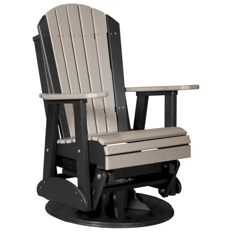 Poly Lumber Adirondack Swivel Glider Chair, 30W x 28D x 44H