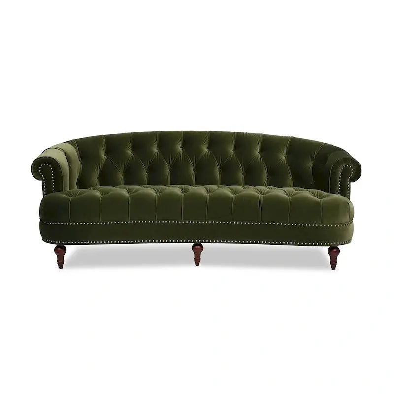 Jennifer Taylor Home La Rosa 84-Inch Velvet Chesterfield Sofa - Tufted Upholstered