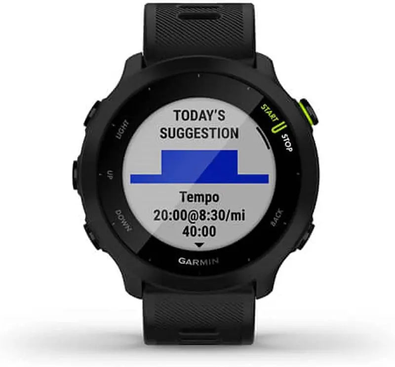 Garmin Forerunner 55 GPS Running Watch With Heart Rate Monitoring And PacePro Training