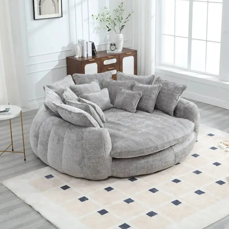 Oversized Double Loaf Sofa Bed With Supportive Armrests
